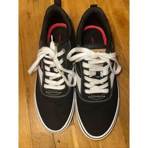 Levi's Strauss Casual Canvas Sneaker Shoes Black/White Size 10